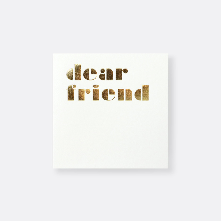 MESSAGE CARD 04 BW dear friend