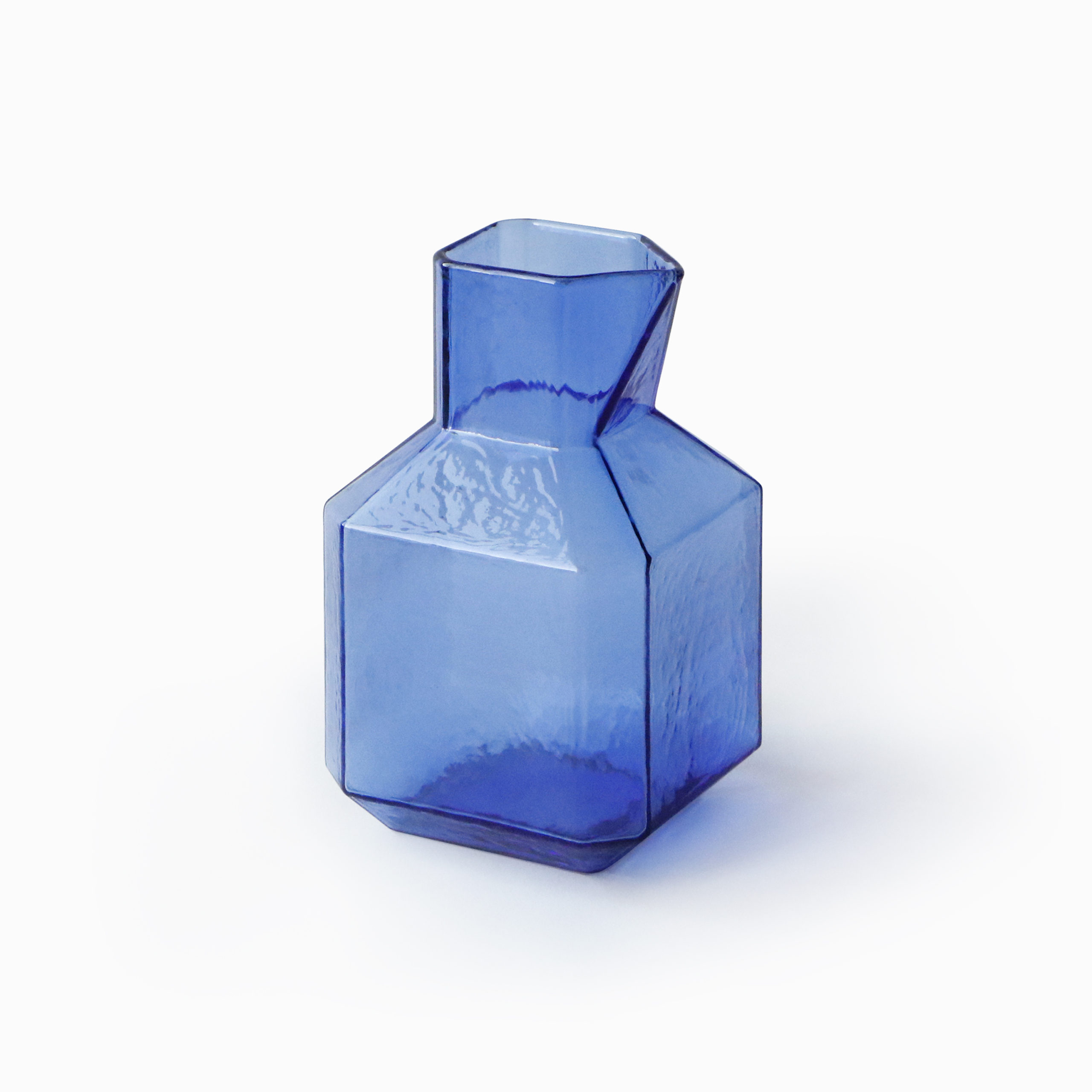 GLASS VASE 02 blue / red - Image 2