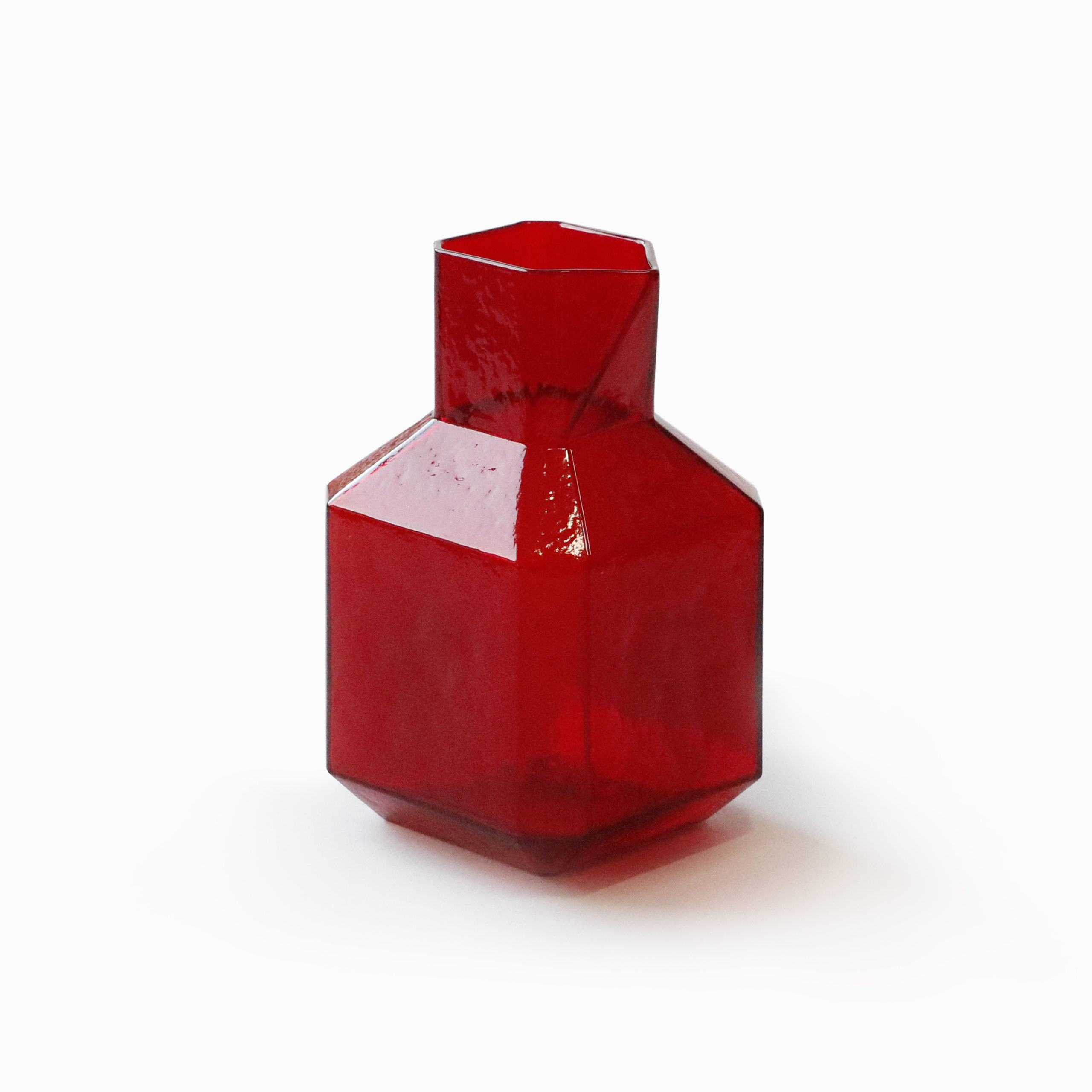 GLASS VASE 02 blue / red - Image 4