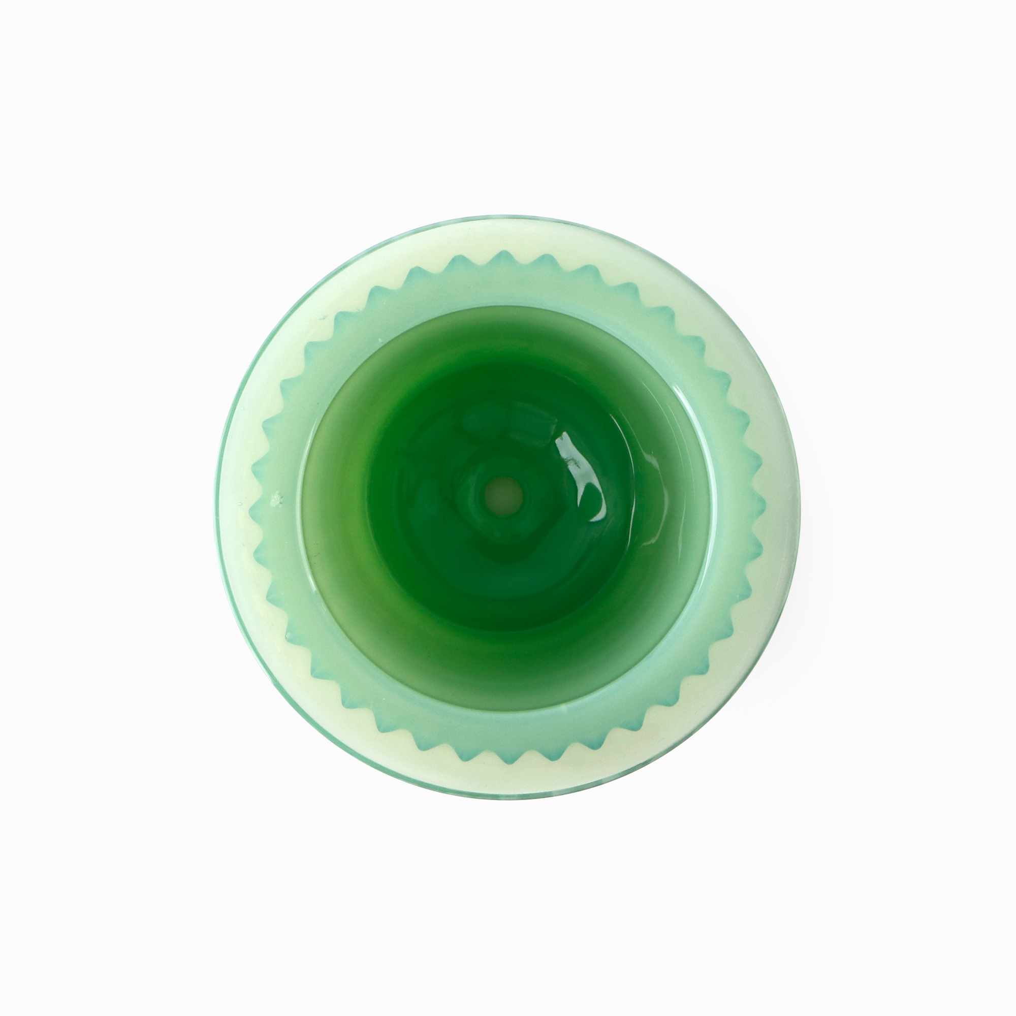 GLASS POT random green 4 - Image 3