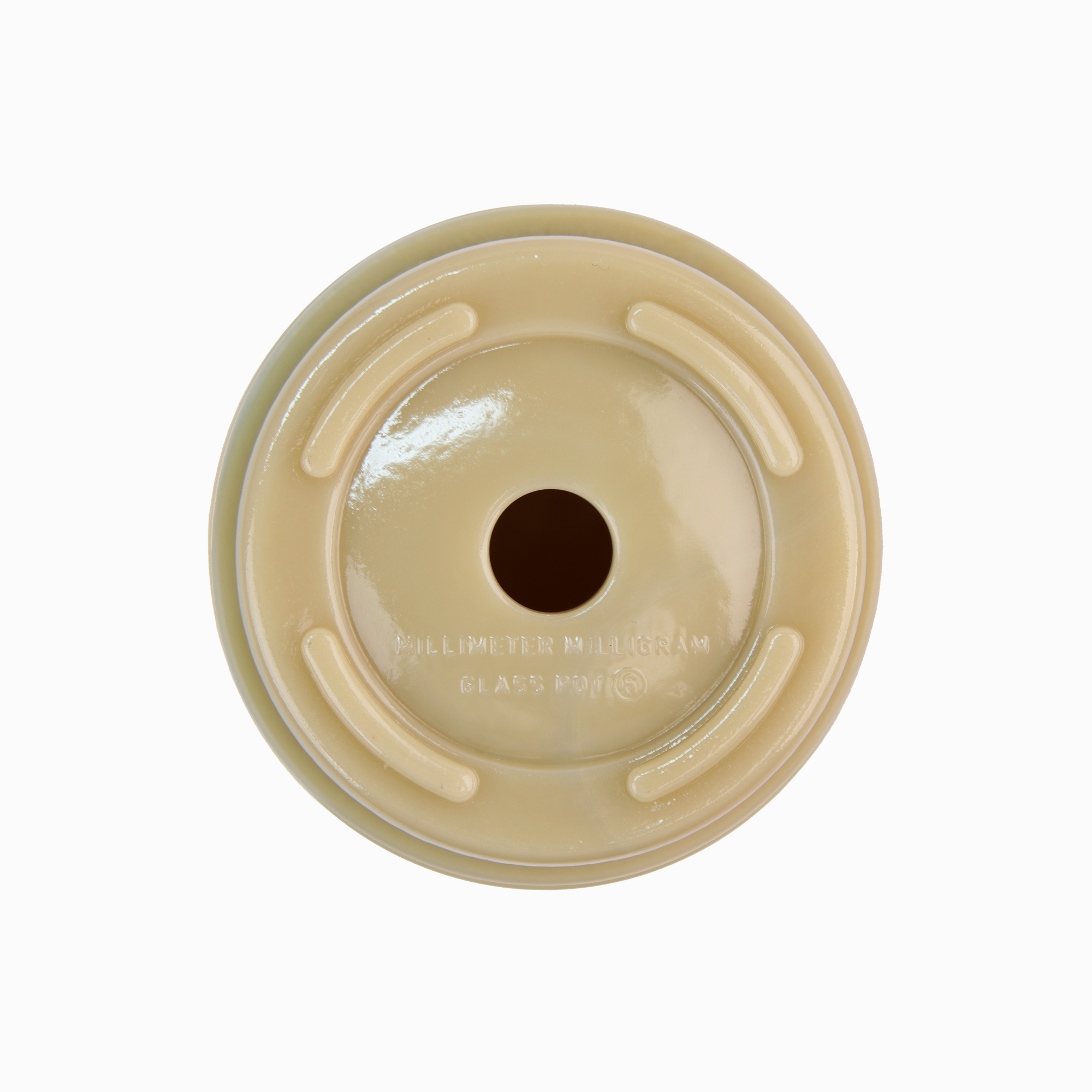 GLASS POT light brown 6 - Image 4