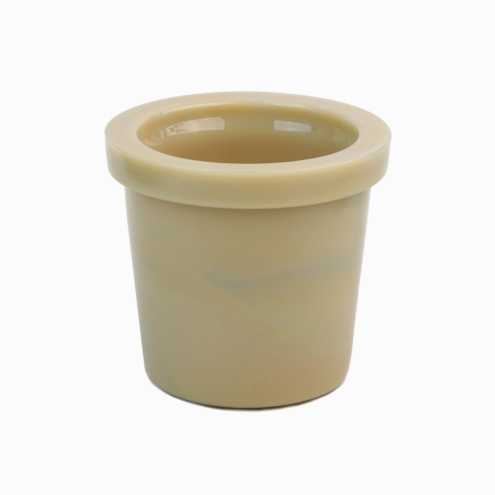 GLASS POT light brown 6