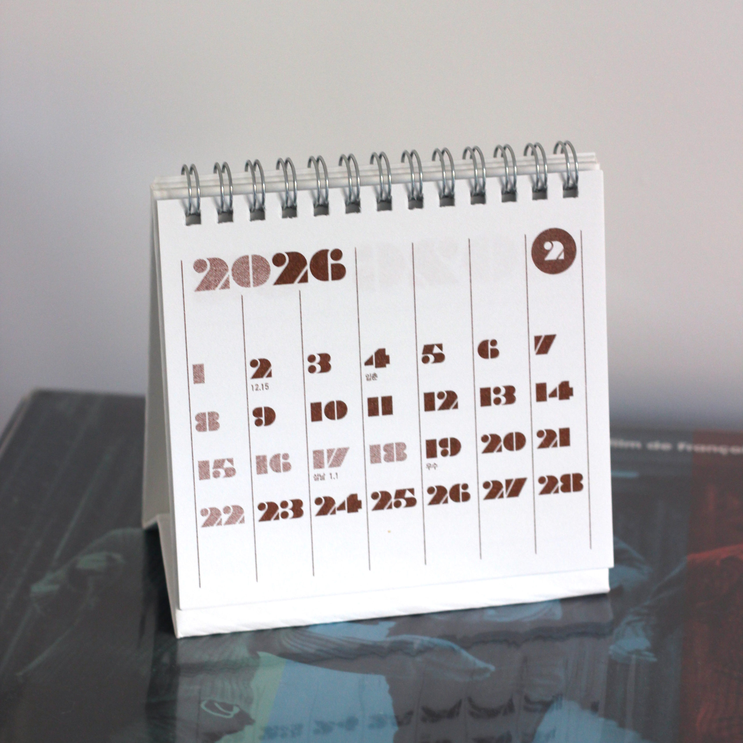 2026 TABLE Calendar - Chestbut Brown - Image 3