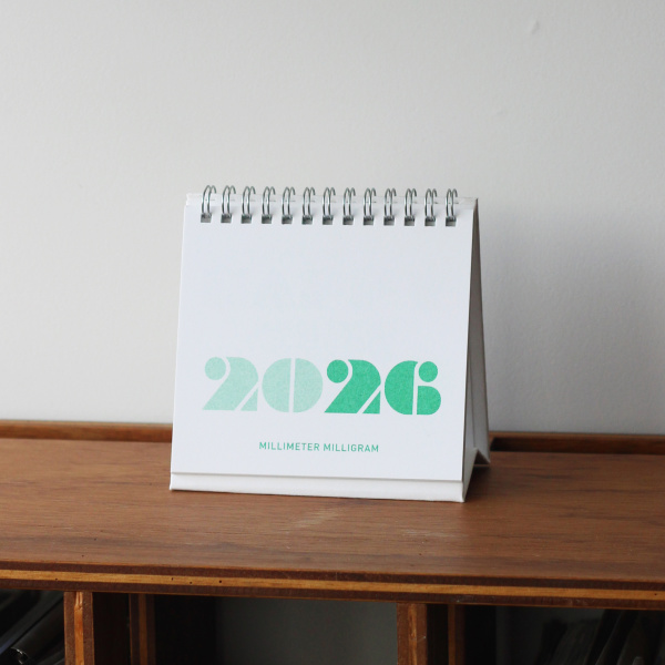 2026 TABLE Calendar - Green Green